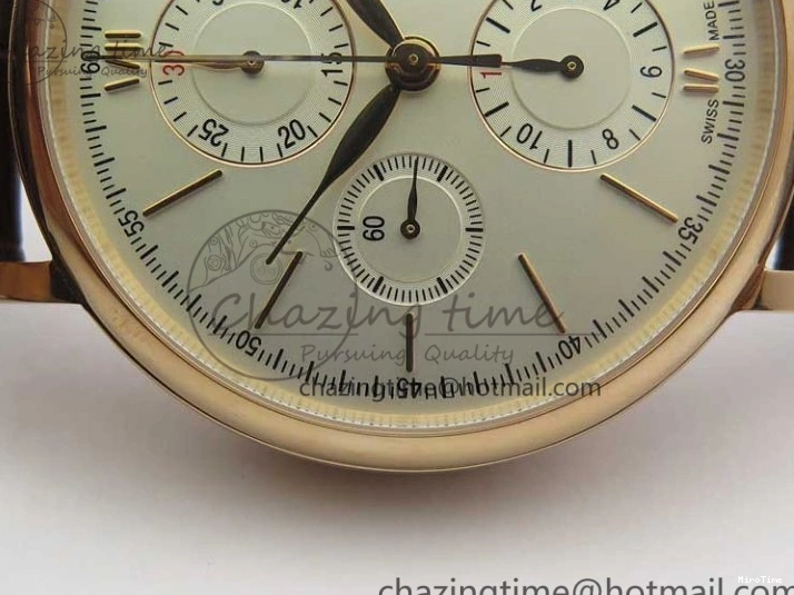 MIROTIME 0711 Efficient Portofino Chrono RG ZF 1:1 Best Edition White Dial on Brown Leather Strap A 7151